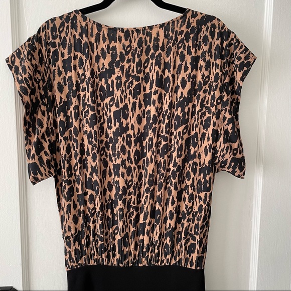 Ganni Syrah Leopard Blouson Mini Dress - Picture 6 of 12